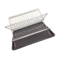 Hot Selling 2 Tier Kitchen Storage Holder Metal Dish Drainer Drying Rack with Tray